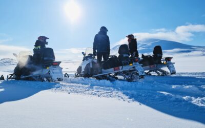 Snowmobile And Slide